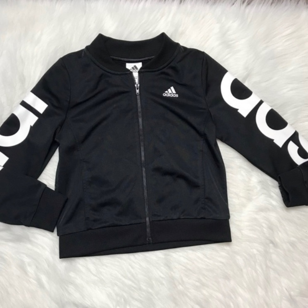 ADIDAS spellout kids zip bomber jacket 3T